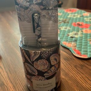 Vera Bradley pen cup and notepad set